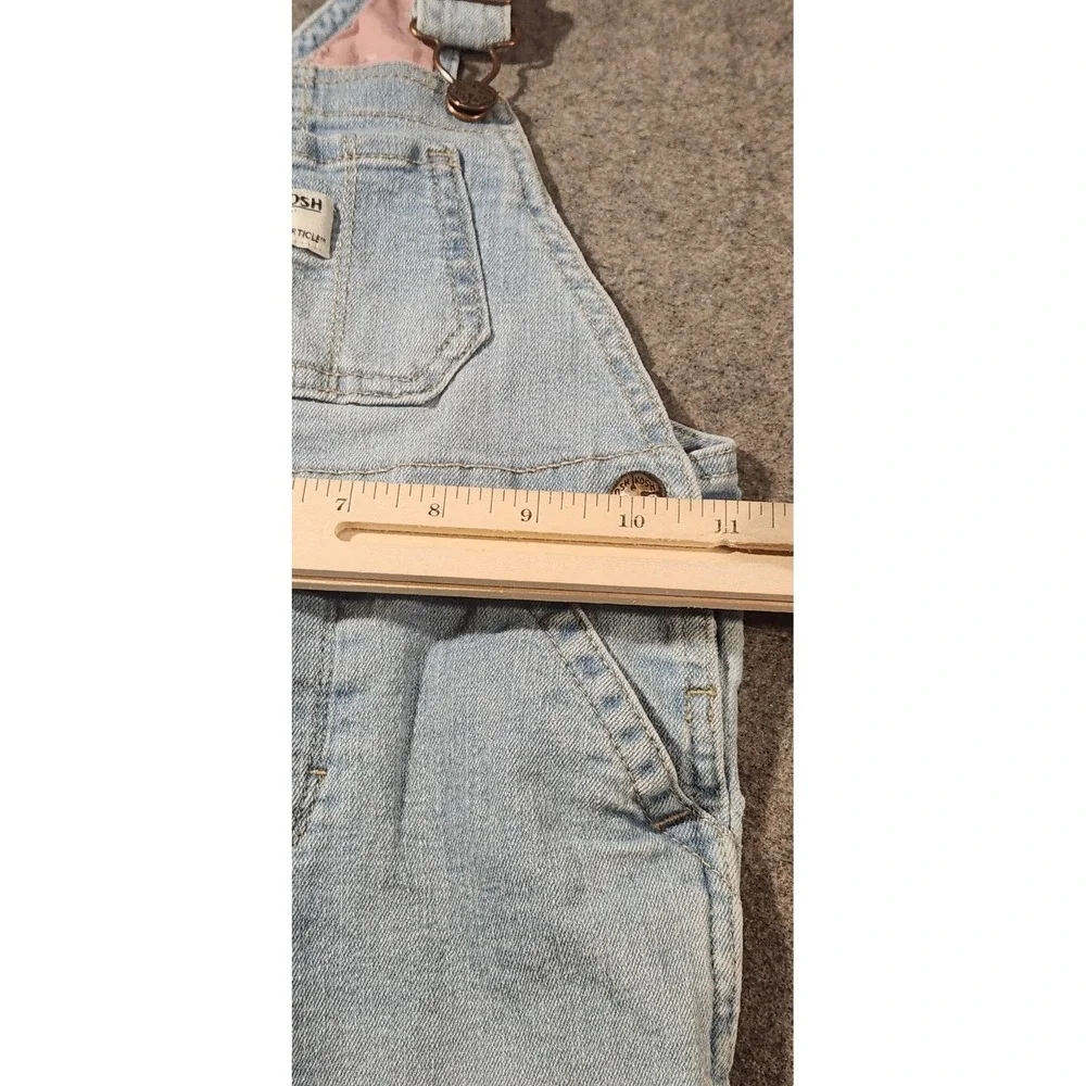 OshKosh B'gosh Overalls Girls XS Blue Denim Vestbak One‎ Piece Light Wash Bib